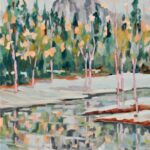 Early Snow on the Merced River - 24x32- Oil.