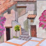 Mission Stairway - 20x16 -Oil.