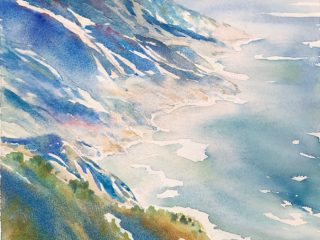 THE BEYOND - Watercolor - Framed - Art size 16” x 12” - Frame size 24” x 19” - $650