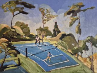 Pickleball in the Wild - 2" x 9" x 12" - $300.
