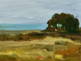 MEMORIIES OF MOLERA - BIG SUR - 12X16- $525.Plein air painting is not easy. It can be incredibly satisfying, however. This is painted from memory. Memories to remember. Painting at this spot brings sweet memories of paintings with my "heArt Pod", which allowed us to paint and be together, outside, during "that time". Some of our paintings were "multi-media", unintentionally, as the wind would sometimes blow our easels to to ground, which added "texture" to our work. (Dirt.)