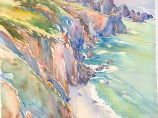 SOUND OF PEACE - WATERCOLOR -FRAMED - $1800