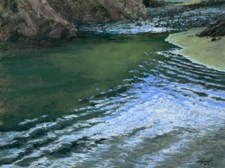 Beach To Trail - Pastel -16''x20''.