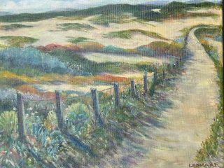 BOARDWALK AT ASILOMAR - OIL -11 x 14 - $370.