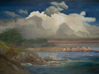 CLOUDS OVER LOVER'S POINT - OIL- $2,400 - 40" X 30.