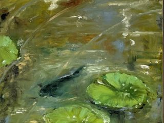 France WATER REFLECTION - WATER LILLIES & BLACK KOI 900p