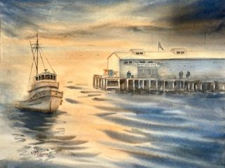 MONTEREY MORNING - Watercolor - SOLD. Reproductions are available.