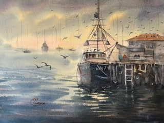 Lady J - Watercolor - 20' x 16'. $500. "Honorable Mention" at the Seaside City Hall Art competition.