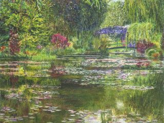 Monet's Bridge - Pastel - 16x20 - $745.