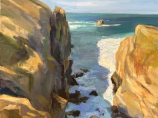 POINT LOBOS ABOVE WHALERS COVE -20X24 oil on canvas, delivery to gallery upon request $1,200.