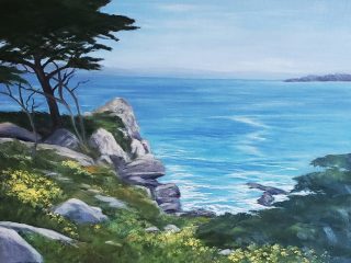 PEBBLE BEACH DAY - 20x16. SOLD. Commissions accepted.