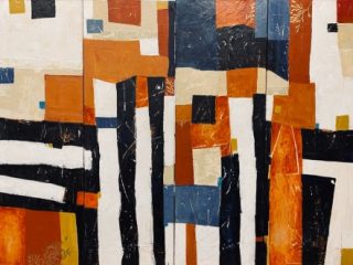 ON TRACK - 4 PANELS, each 12X24.