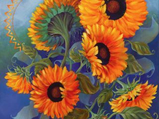 SUN ESSENCE - 24 x 24- $1150 - Acrylic on Gallery Wrap Canvas .Unframed.