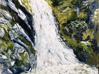 Winter Waterfall. Kahn Ranch, Carmel Valley - 8x8 - $425. Available