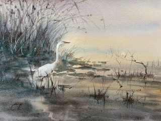 IN A SLOUGH. SOLD. REPRODUCTIONS AVAILABLE