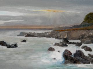 GOOD MORNING, MONTEREY BAY - OIL - $775 - 21" X 11".