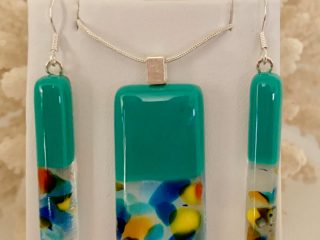 PENDANT & EARRING SET - Glass $75.00