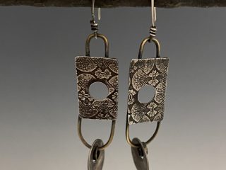 Earrings Catalog 1-5 - Sterling silver, brass wire, sterling silver ear wires - $135.